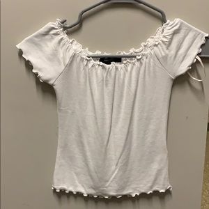 white off the shoulder top